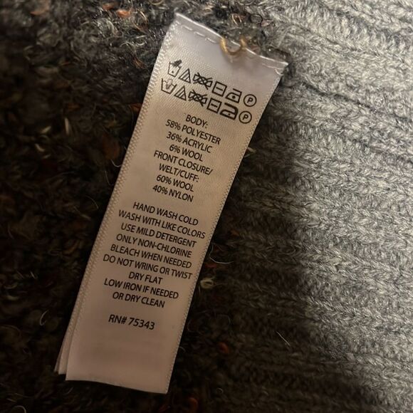 xs tahari knit open front cardigan - Picture 5 of 5